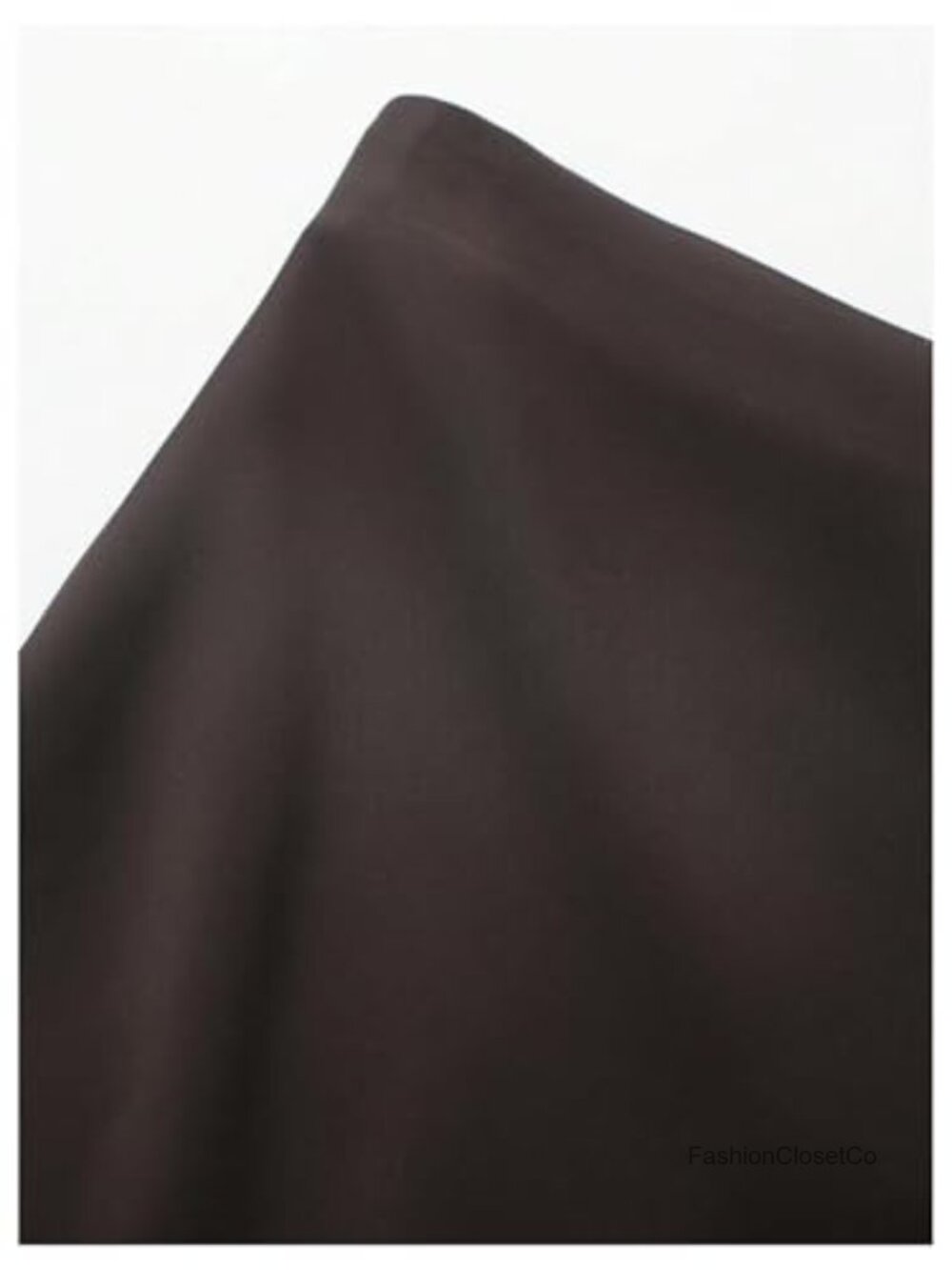 Satin Lace Maxi Skirt Ruffle Hem High Rise Elastic Waist A-Line - Picture 3 of 5